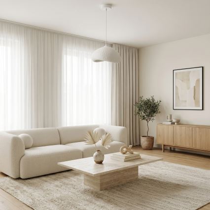 Brilagi - Luster na sajli WABI SABI 1xE27/40W/230V, prečnik 35 cm, bela
