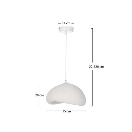 Brilagi - Luster na sajli WABI SABI 1xE27/40W/230V, prečnik 35 cm, bela