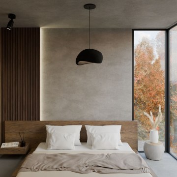 Brilagi - Luster na sajli WABI SABI 1xE27/40W/230V prečnik 35 cm, crne boje