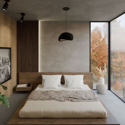 Brilagi - Luster na sajli WABI SABI 1xE27/40W/230V prečnik 35 cm, crne boje