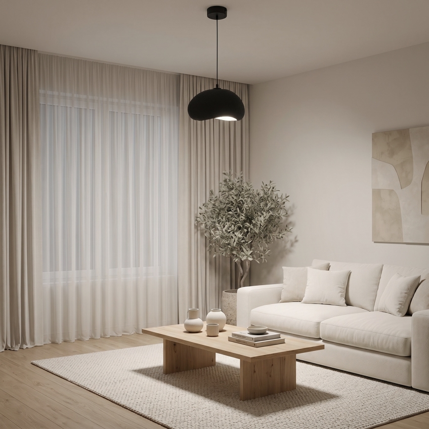 Brilagi - Luster na sajli WABI SABI 1xE27/40W/230V prečnik 35 cm, crne boje