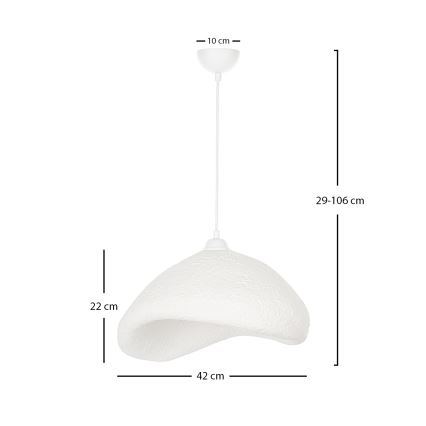 Brilagi - Luster na sajli WABI SABI 1xE27/40W/230V prečnik 42 cm, bela