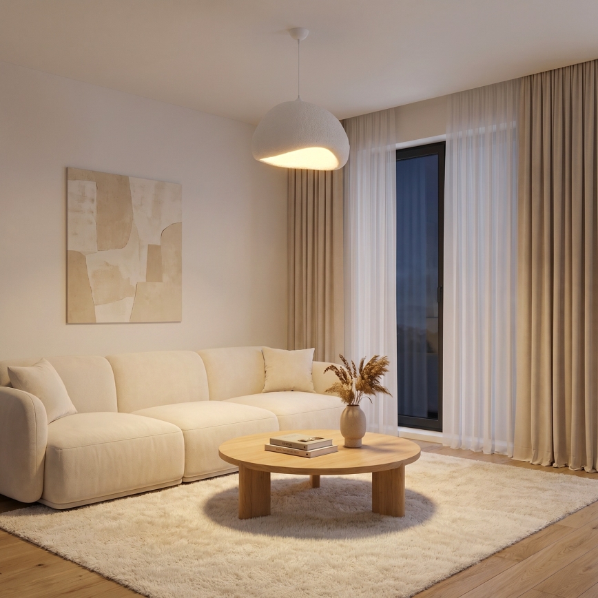 Brilagi - Luster na sajli WABI SABI 1xE27/40W/230V prečnika 50 cm bela