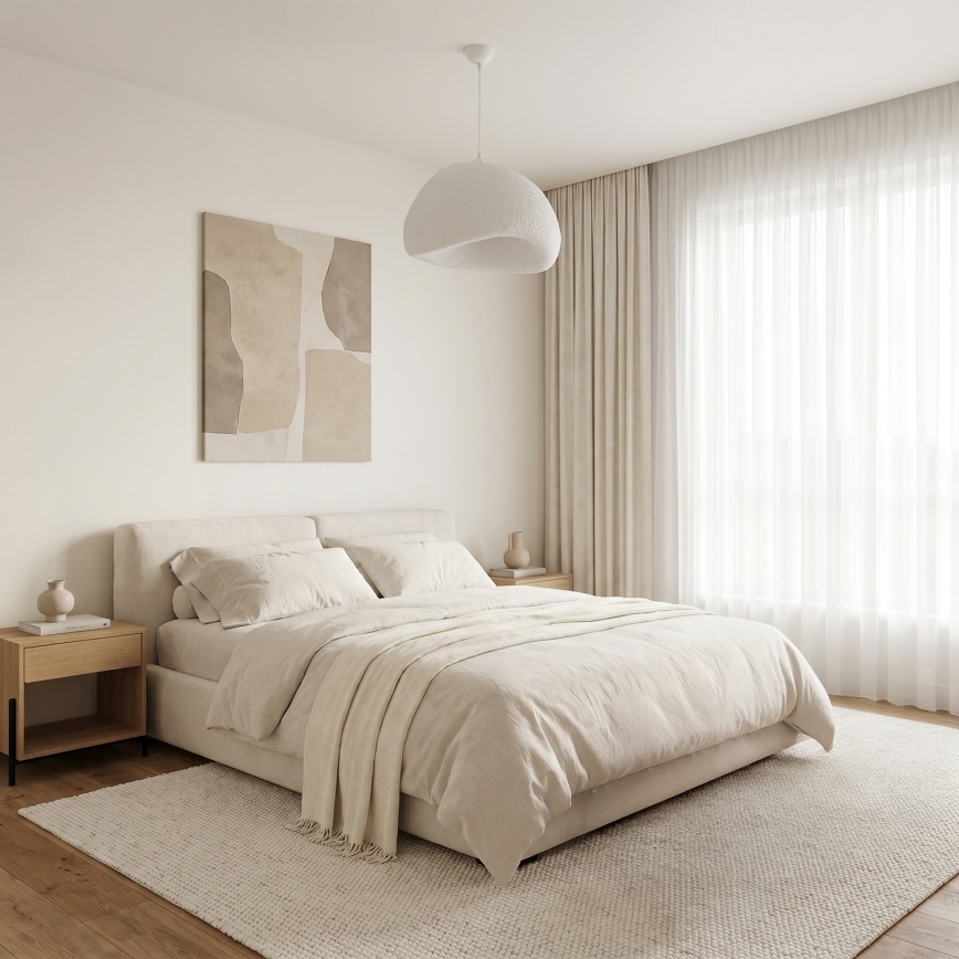 Brilagi - Luster na sajli WABI SABI 1xE27/40W/230V prečnika 50 cm bela
