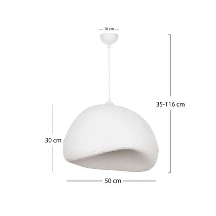 Brilagi - Luster na sajli WABI SABI 1xE27/40W/230V prečnika 50 cm bela