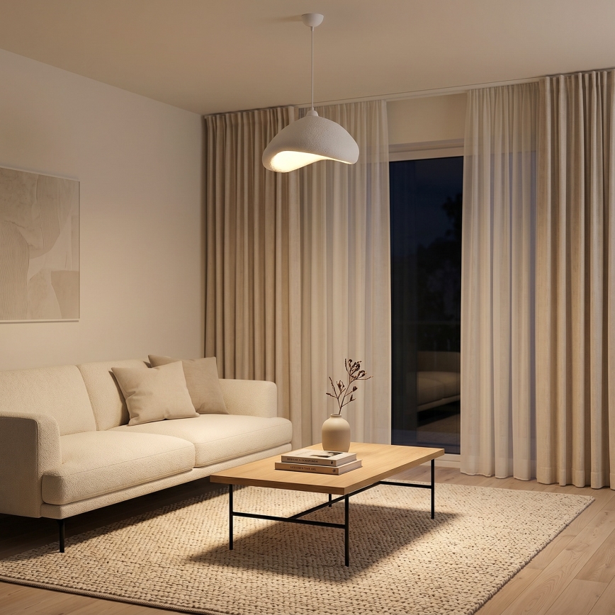 Brilagi - Luster na sajli WABI SABI 1xE27/40W/230V prečnika 52 cm bela