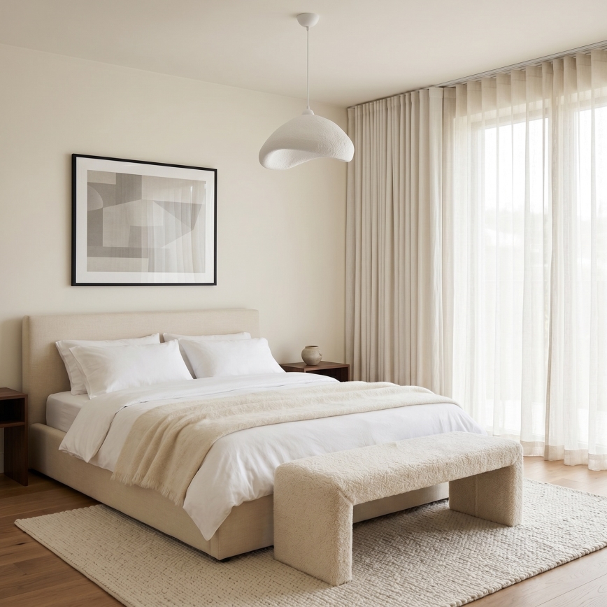 Brilagi - Luster na sajli WABI SABI 1xE27/40W/230V prečnika 52 cm bela