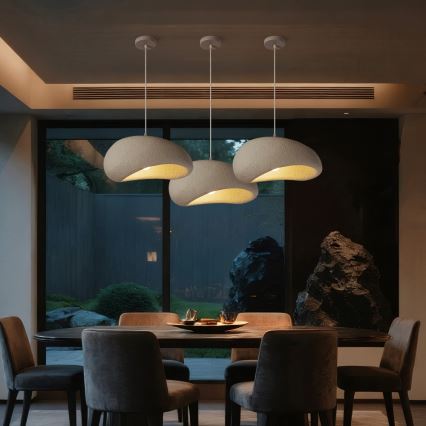 BRILAGI - Luster na sajli WABI SABI 1xE27/60W/230V prečnik 40 cm bela