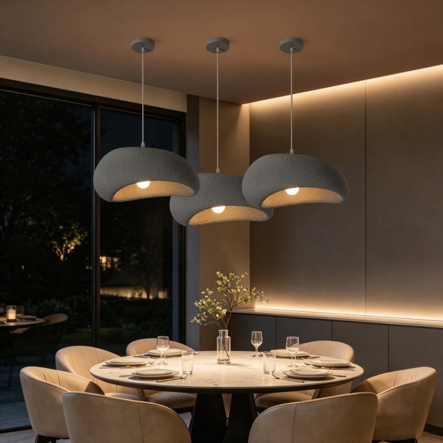 BRILAGI - Luster na sajli WABI SABI 1xE27/60W/230V, prečnik 40 cm, siva