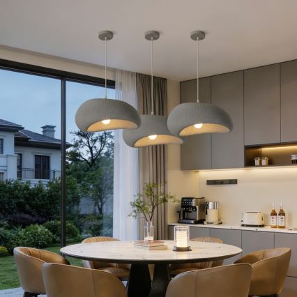 BRILAGI - Luster na sajli WABI SABI 1xE27/60W/230V, prečnik 40 cm, siva