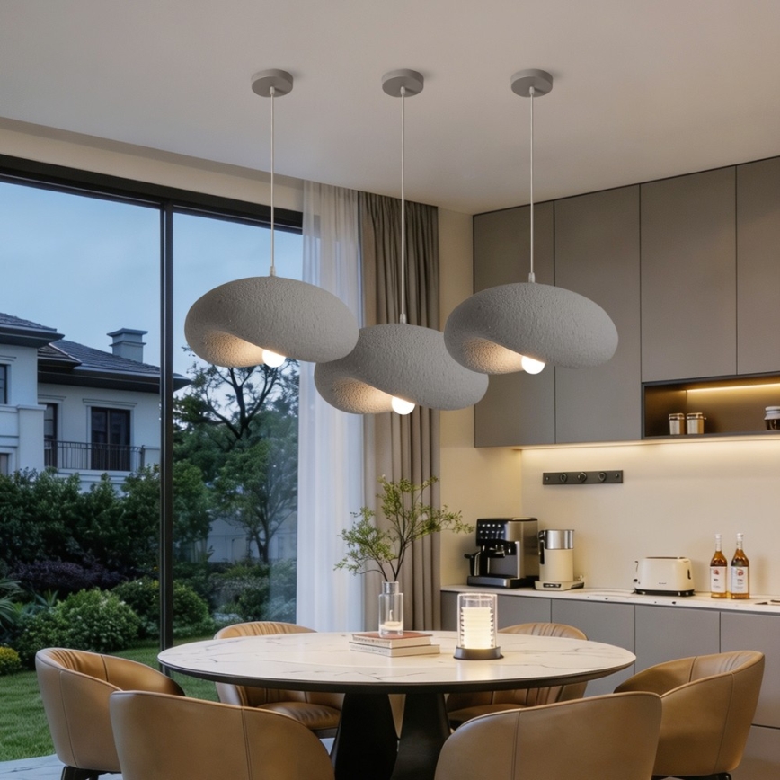 BRILAGI - Luster na sajli WABI SABI 1xE27/60W/230V prečnik 40 cm siva