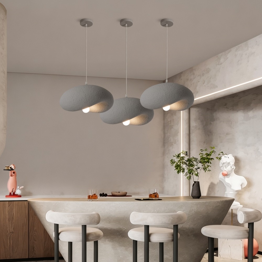 BRILAGI - Luster na sajli WABI SABI 1xE27/60W/230V prečnik 40 cm siva