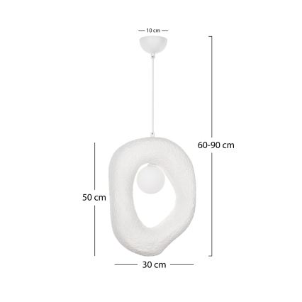 Brilagi - Luster na sajli WABI SABI 1xG9/8W/230V bela