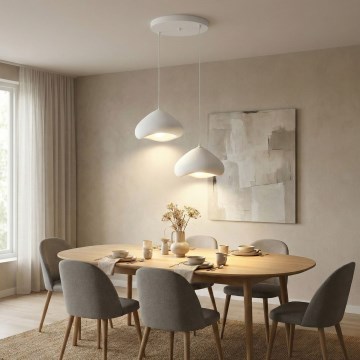 Brilagi - Luster na sajli WABI SABI 2xE27/40W/230V prečnik 45 cm bela