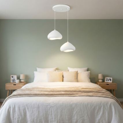 Brilagi - Luster na sajli WABI SABI 2xE27/40W/230V prečnik 45 cm bela