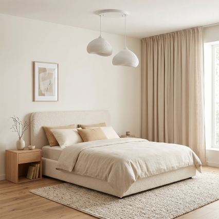 Brilagi - Luster na sajli WABI SABI 2xE27/40W/230V prečnik 45 cm bela