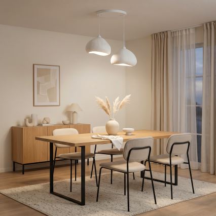 Brilagi - Luster na sajli WABI SABI 2xE27/40W/230V prečnik 45 cm bela