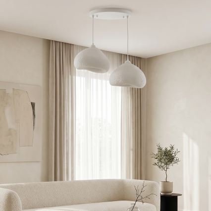 Brilagi - Luster na sajli WABI SABI 2xE27/40W/230V prečnik 45 cm bela