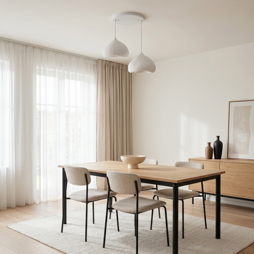 Brilagi - Luster na sajli WABI SABI 2xE27/40W/230V prečnik 45 cm beli