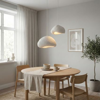 Brilagi - Luster na sajli WABI SABI 2xE27/40W/230V prečnik 70 cm, beli