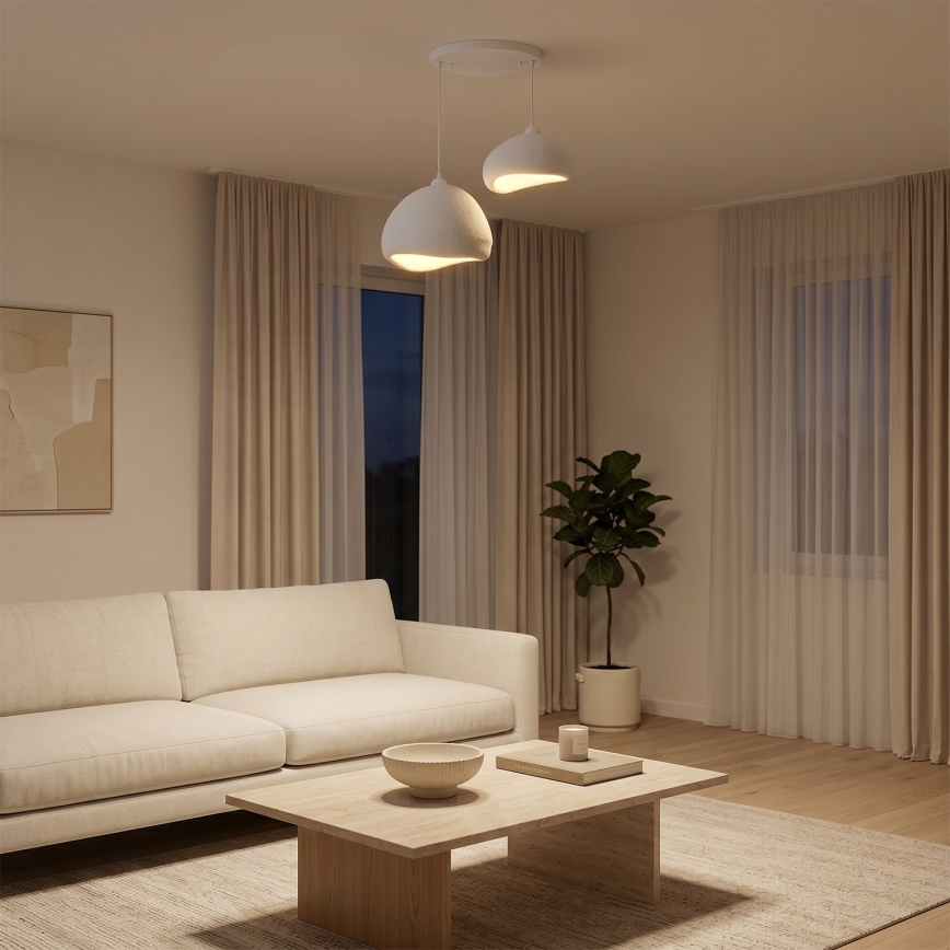 Brilagi - Luster na sajli WABI SABI 2xE27/40W/230V prečnik 70 cm, beli