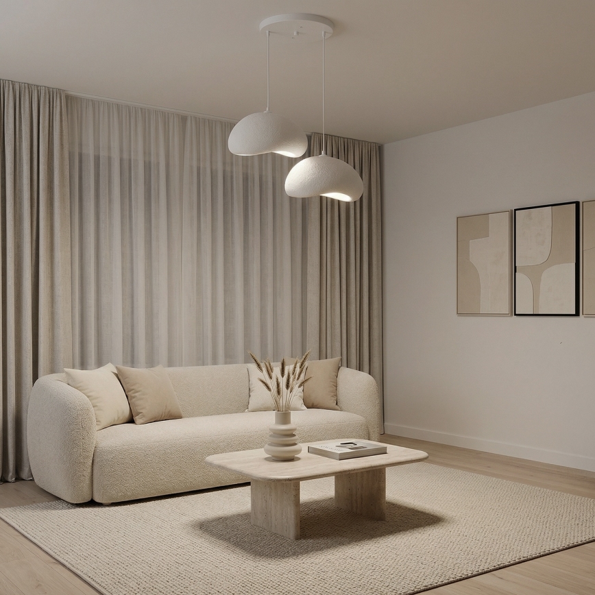 BRILAGI - Luster na sajli WABI SABI 2xE27/40W/230V prečnika 60 cm, beo