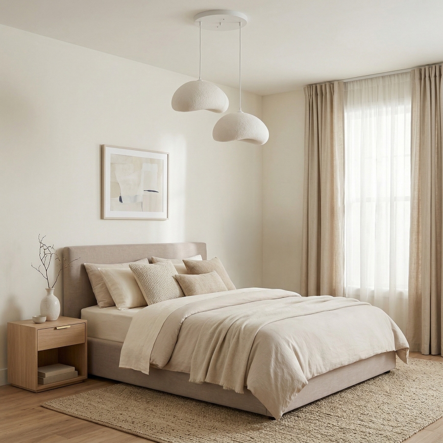 BRILAGI - Luster na sajli WABI SABI 2xE27/40W/230V prečnika 60 cm, beo