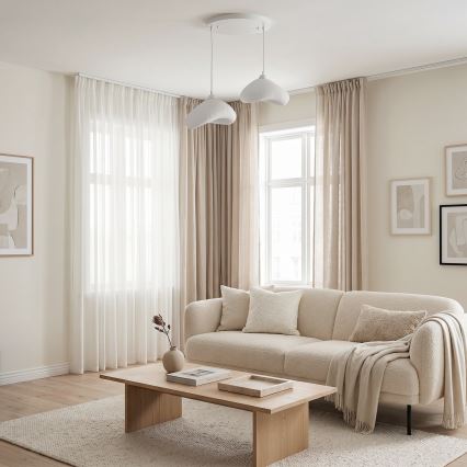 Brilagi - Luster na sajli WABI SABI 2xE27/40W/230V Ø 45 cm beli