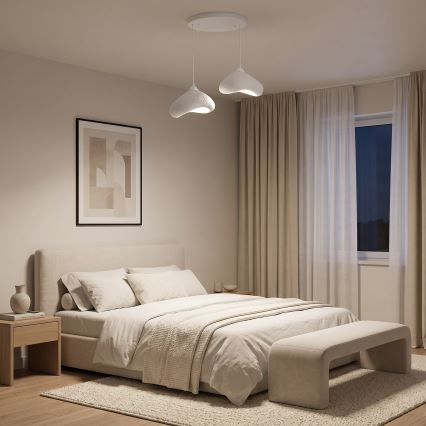 Brilagi - Luster na sajli WABI SABI 2xE27/40W/230V Ø 45 cm beli