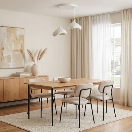 Brilagi - Luster na sajli WABI SABI 2xE27/40W/230V Ø 45 cm beli