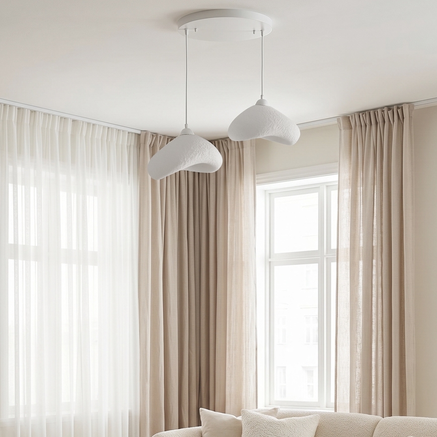 Brilagi - Luster na sajli WABI SABI 2xE27/40W/230V Ø 45 cm beli