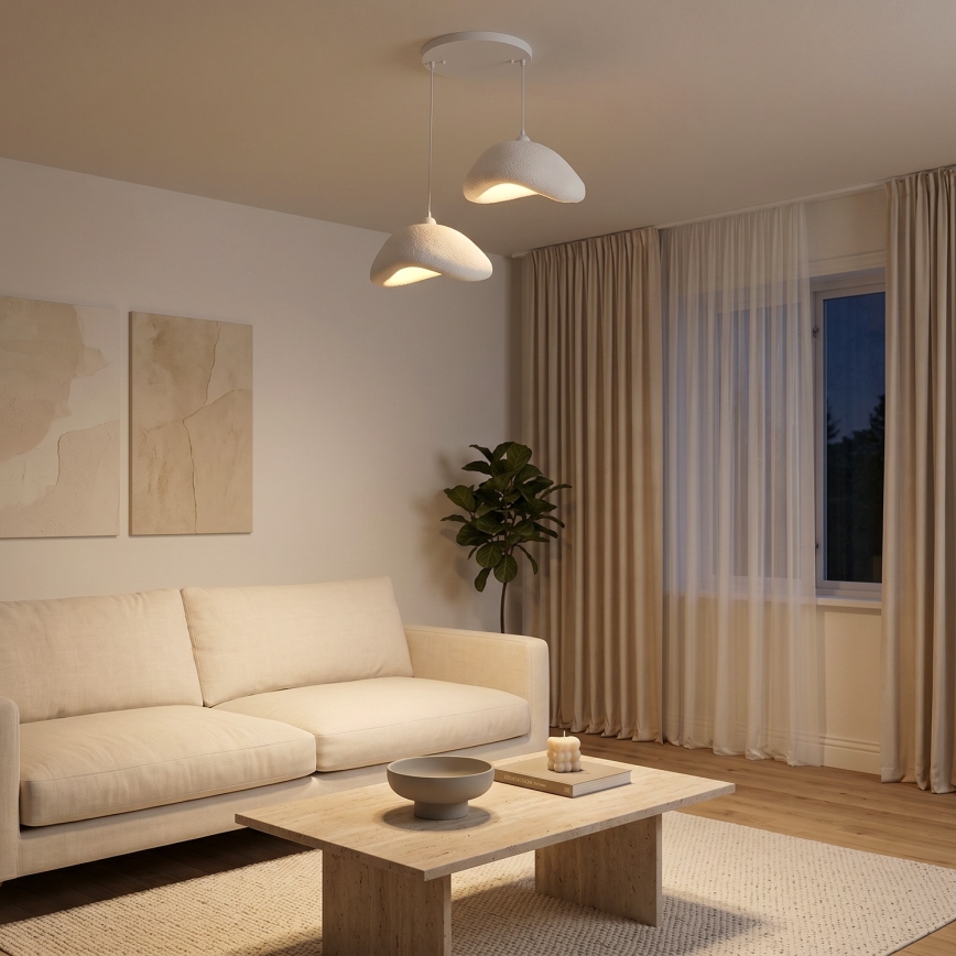 Brilagi - Luster na sajli WABI SABI 2xE27/40W/230V, Ø 74 cm, bela