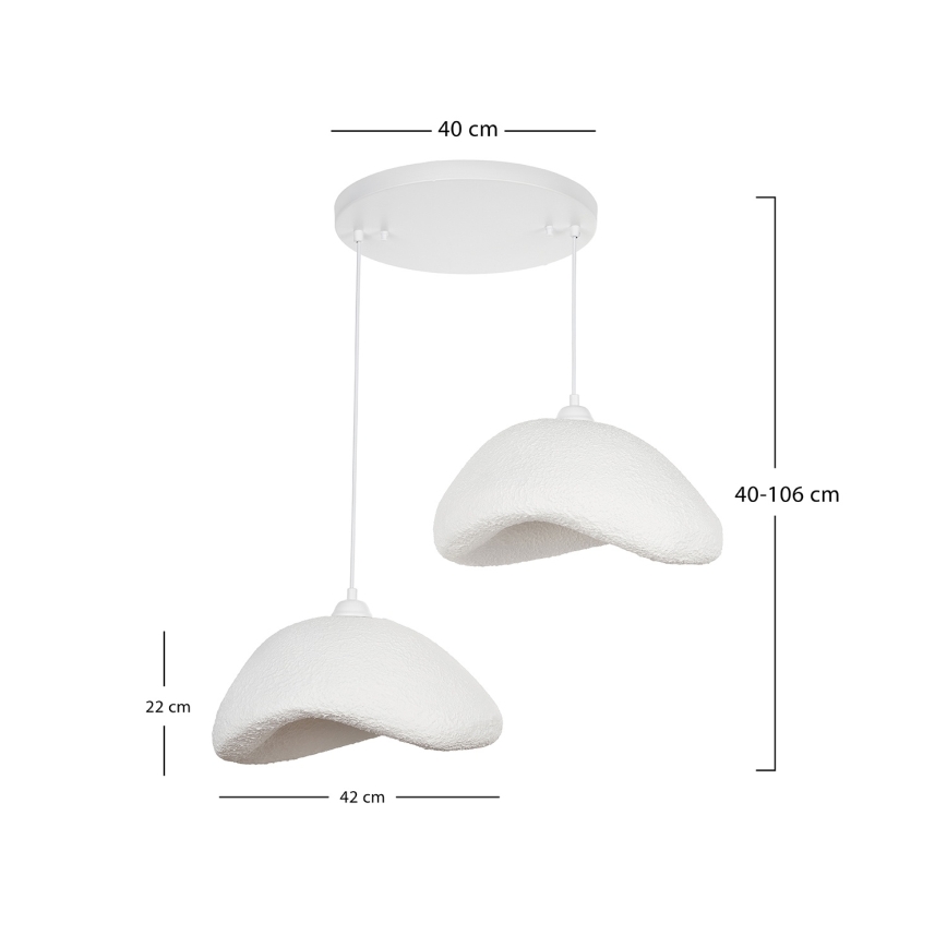 Brilagi - Luster na sajli WABI SABI 2xE27/40W/230V, Ø 74 cm, bela