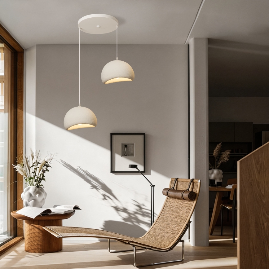 BRILAGI - Luster na sajli WABI SABI 2xE27/60W/230V bela