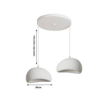 BRILAGI - Luster na sajli WABI SABI 2xE27/60W/230V bela