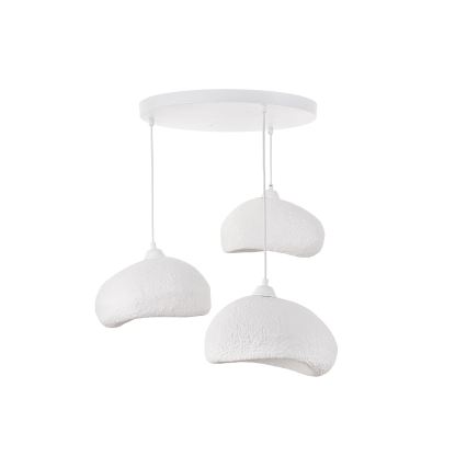 Brilagi - Luster na sajli WABI SABI 3xE27/40W/230V prečnik 60 cm bela
