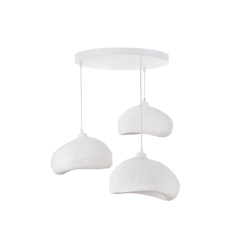 Brilagi - Luster na sajli WABI SABI 3xE27/40W/230V prečnik 60 cm bela