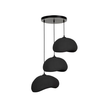 Brilagi - Luster na sajli WABI SABI 3xE27/40W/230V prečnik 60 cm crna