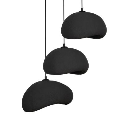 Brilagi - Luster na sajli WABI SABI 3xE27/40W/230V prečnik 60 cm crna