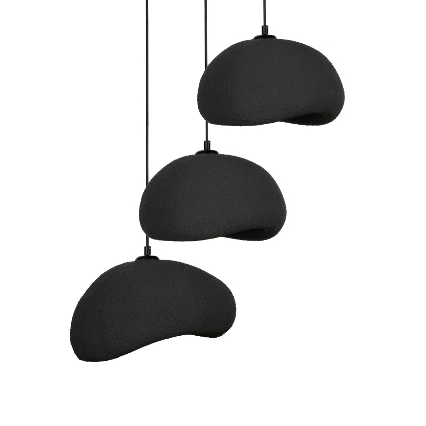 Brilagi - Luster na sajli WABI SABI 3xE27/40W/230V prečnik 60 cm crna