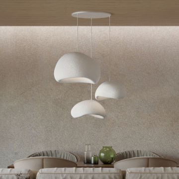 Brilagi - Luster na sajli WABI SABI, 3xE27/40W/230V, prečnik 76 cm, bela