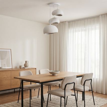 BRILAGI - Luster na sajli WABI SABI, 3xE27/40W/230V, prečnik 76 cm, bela