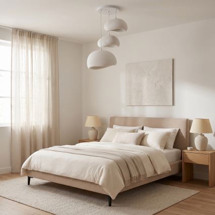 BRILAGI - Luster na sajli WABI SABI, 3xE27/40W/230V, prečnik 76 cm, bela