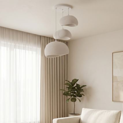 BRILAGI - Luster na sajli WABI SABI, 3xE27/40W/230V, prečnik 76 cm, bela