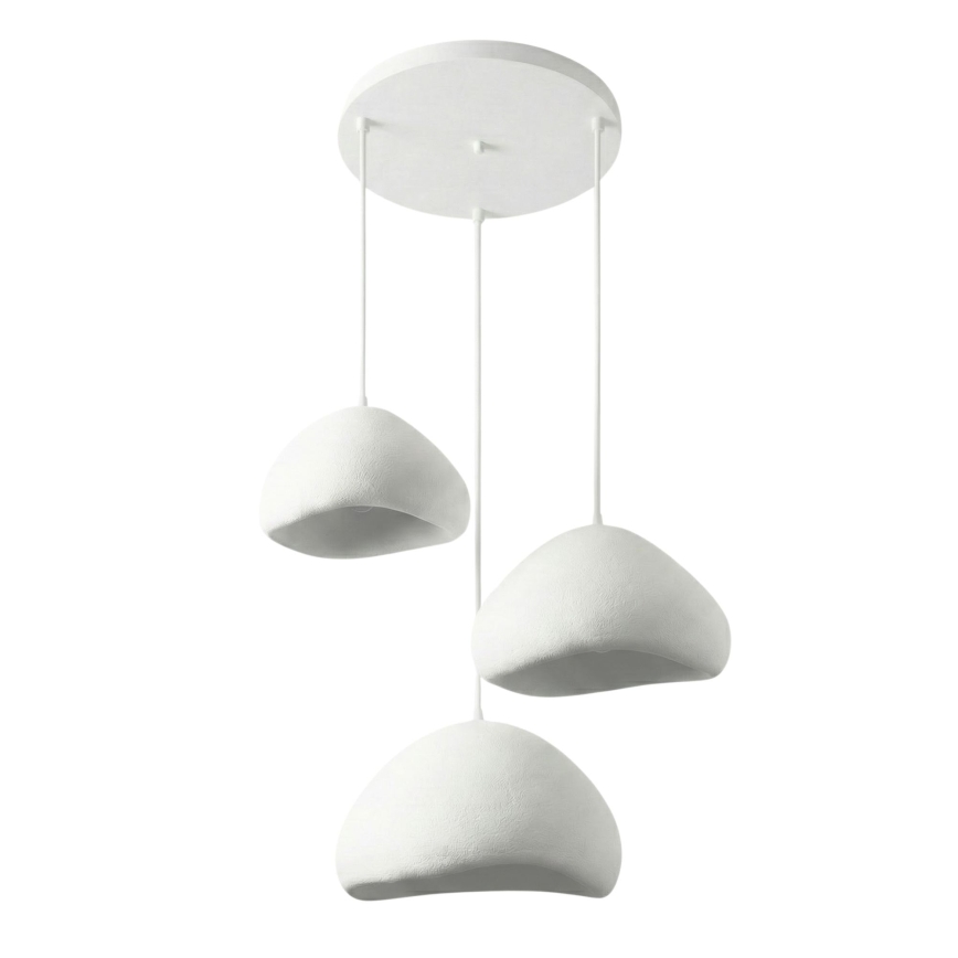 Brilagi - Luster na sajli WABI SABI 3xE27/40W/230V prečnik 82 cm beli