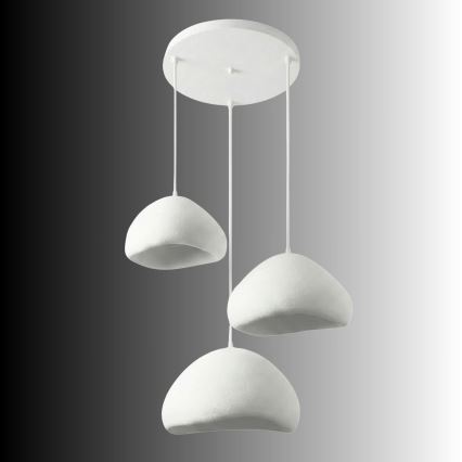 Brilagi - Luster na sajli WABI SABI 3xE27/40W/230V prečnik 82 cm beli