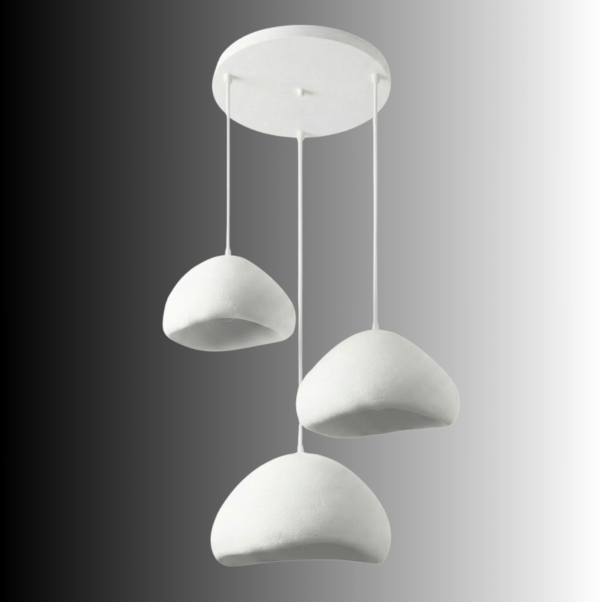 Brilagi - Luster na sajli WABI SABI 3xE27/40W/230V prečnik 82 cm beli