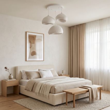 BRILAGI - Luster na sajli WABI SABI 3xE27/40W/230V prečnik 82 cm beli