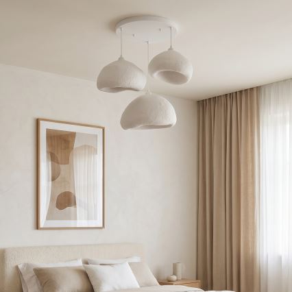 BRILAGI - Luster na sajli WABI SABI 3xE27/40W/230V prečnik 82 cm beli