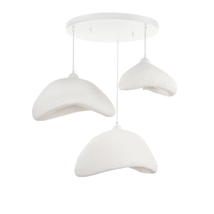 Brilagi - Luster na sajli WABI SABI 3xE27/40W/230V prečnik 82 cm beli